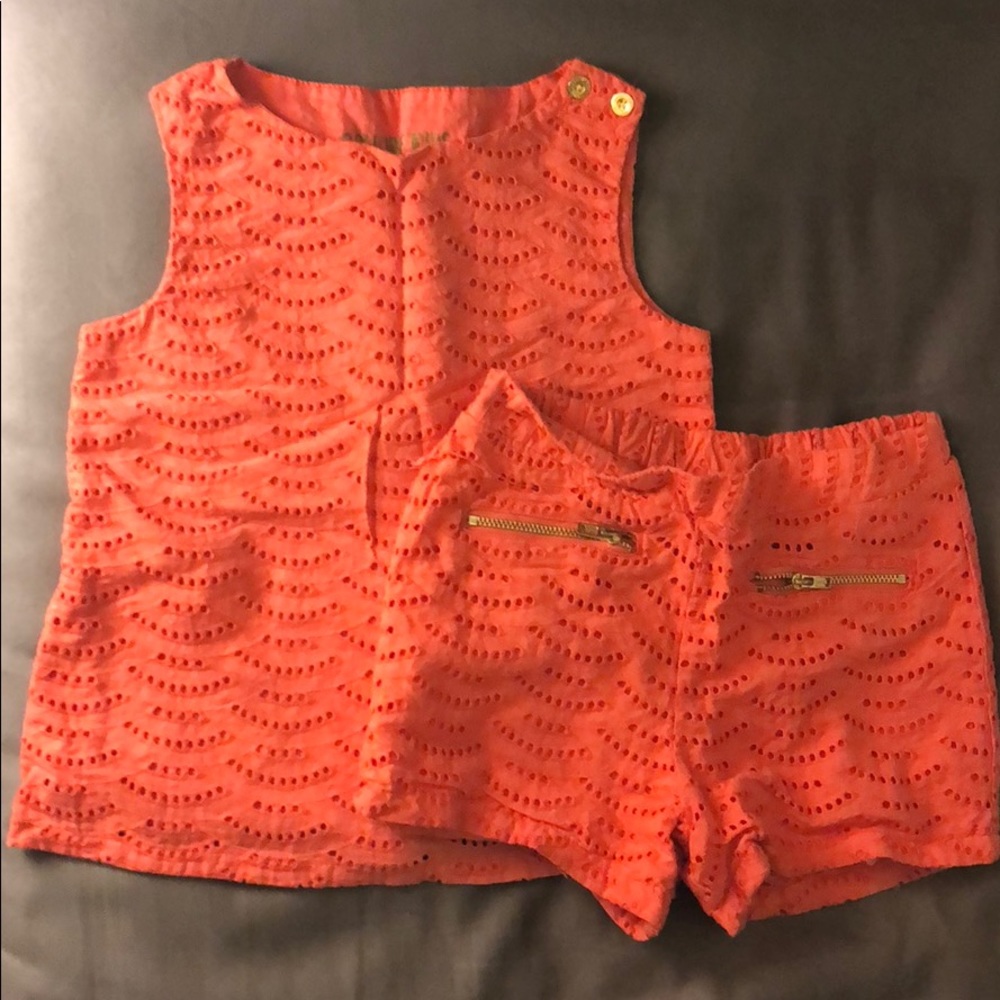 Cute girls orange summer set